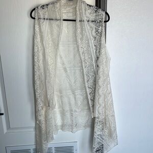White lace vest